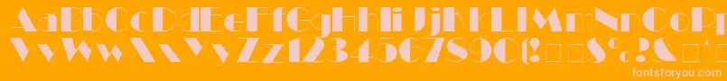 Czcionka BlackTieDisplaySsi – różowe czcionki na pomarańczowym tle