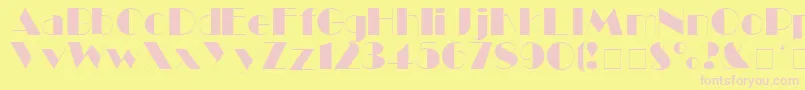 BlackTieDisplaySsi Font – Pink Fonts on Yellow Background