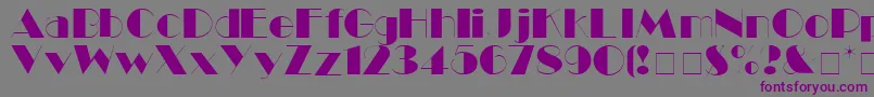 BlackTieDisplaySsi Font – Purple Fonts on Gray Background