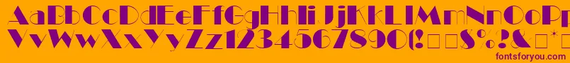 BlackTieDisplaySsi Font – Purple Fonts on Orange Background