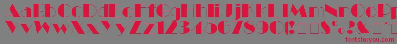 BlackTieDisplaySsi Font – Red Fonts on Gray Background