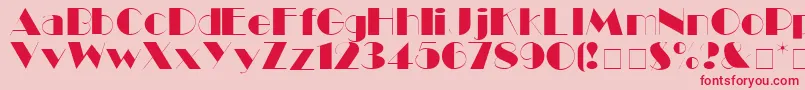BlackTieDisplaySsi Font – Red Fonts on Pink Background