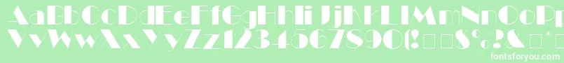 フォントBlackTieDisplaySsi – 緑の背景に白い文字