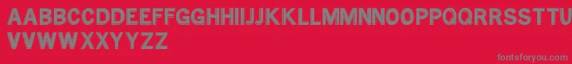 MtfBaseOutline Font – Gray Fonts on Red Background