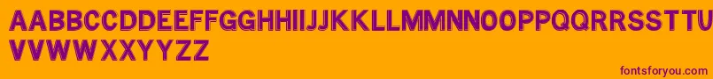 MtfBaseOutline Font – Purple Fonts on Orange Background