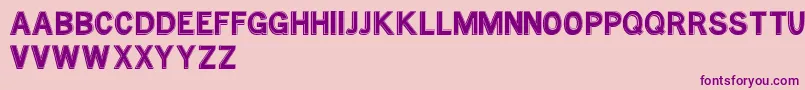 MtfBaseOutline Font – Purple Fonts on Pink Background
