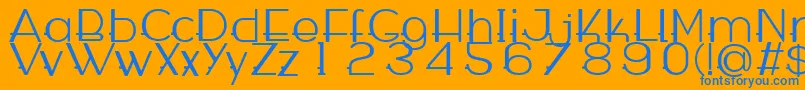 WabecoRegular Font – Blue Fonts on Orange Background