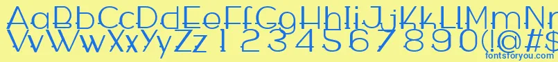 WabecoRegular Font – Blue Fonts on Yellow Background