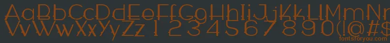 WabecoRegular-fontti – ruskeat fontit mustalla taustalla