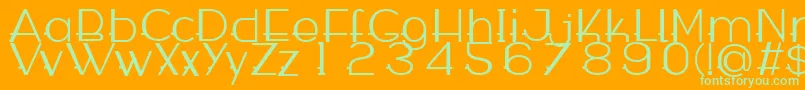 WabecoRegular Font – Green Fonts on Orange Background