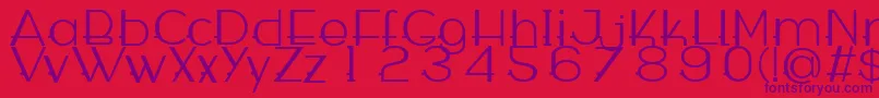 WabecoRegular Font – Purple Fonts on Red Background