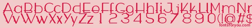 WabecoRegular Font – Red Fonts on Pink Background