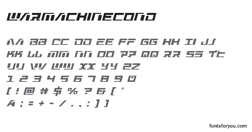 Warmachinecond-fontti – aakkoset, numerot, erikoismerkit