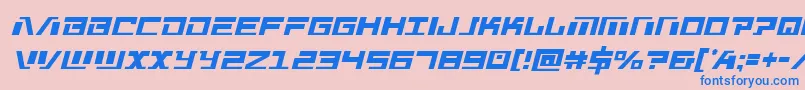 Warmachinecond Font – Blue Fonts on Pink Background