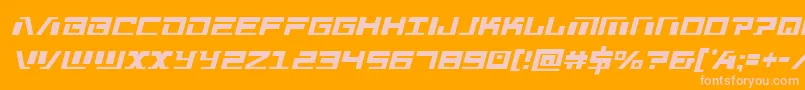 Warmachinecond Font – Pink Fonts on Orange Background