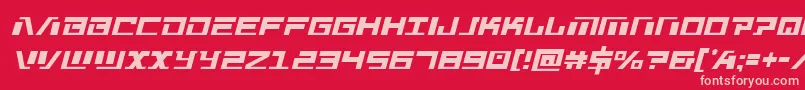 Warmachinecond Font – Pink Fonts on Red Background