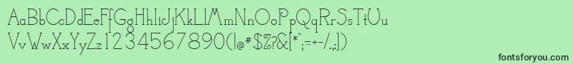 フォントCamelotMf – 緑の背景に黒い文字