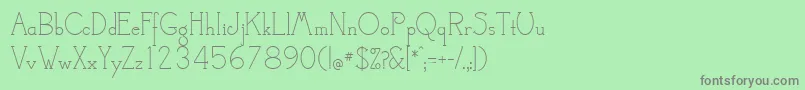 フォントCamelotMf – 緑の背景に灰色の文字