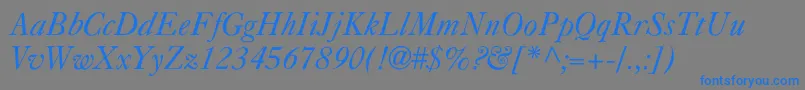 LaraLight Font – Blue Fonts on Gray Background