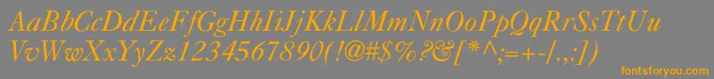 LaraLight Font – Orange Fonts on Gray Background