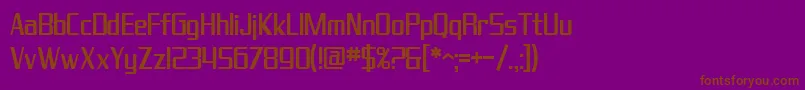 SfTheraminGothicCondensed Font – Brown Fonts on Purple Background