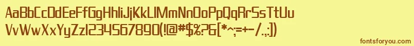En savoir plus sur la police SfTheraminGothicCondensed Police SfTheraminGothicCondensed – polices brunes sur fond jaune