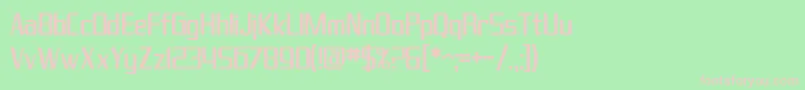 SfTheraminGothicCondensed Font – Pink Fonts on Green Background