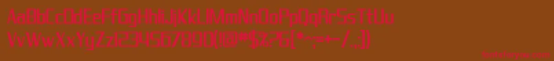 SfTheraminGothicCondensed Font – Red Fonts on Brown Background