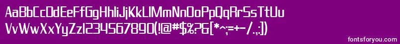 フォントSfTheraminGothicCondensed – 紫の背景に白い文字