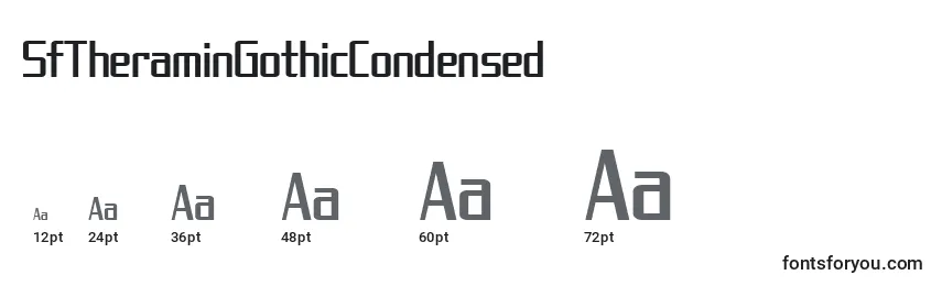 SfTheraminGothicCondensed Font Sizes
