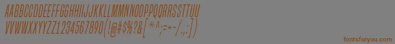 BuiltTitlingLtIt Font – Brown Fonts on Gray Background