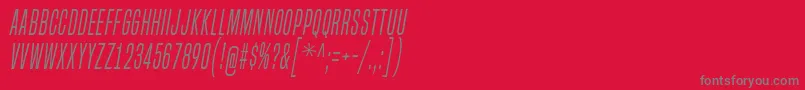 フォントBuiltTitlingLtIt – 赤い背景に灰色の文字