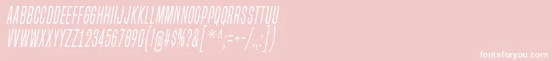 BuiltTitlingLtIt Font – White Fonts on Pink Background