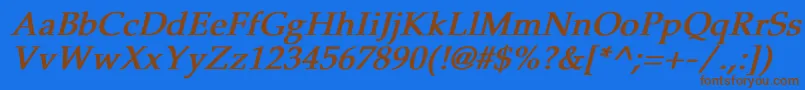 En savoir plus sur la police PheasantBoldItalic Police PheasantBoldItalic – polices brunes sur fond bleu