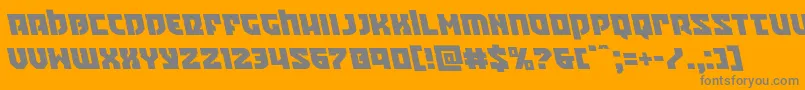 Crazyivanleft-Schriftart – Graue Schriften auf orangefarbenem Hintergrund
