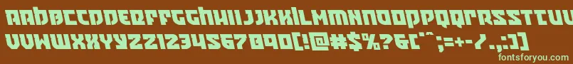 Crazyivanleft Font – Green Fonts on Brown Background