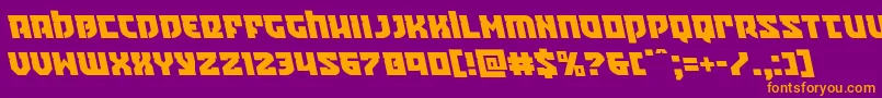 Fonte Crazyivanleft – fontes laranjas em um fundo violeta