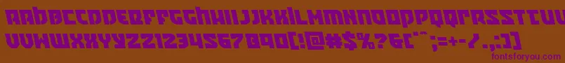 Crazyivanleft Font – Purple Fonts on Brown Background