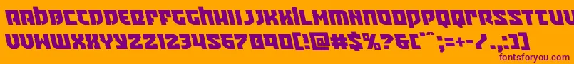 Crazyivanleft Font – Purple Fonts on Orange Background