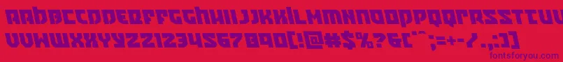 Crazyivanleft Font – Purple Fonts on Red Background