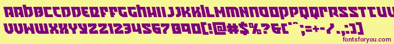 Crazyivanleft Font – Purple Fonts on Yellow Background