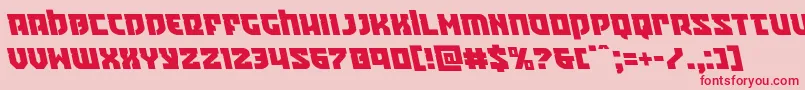 Crazyivanleft-fontti – punaiset fontit vaaleanpunaisella taustalla