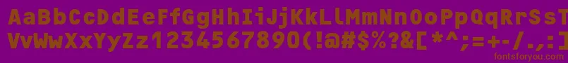 OcrfBoldc Font – Brown Fonts on Purple Background