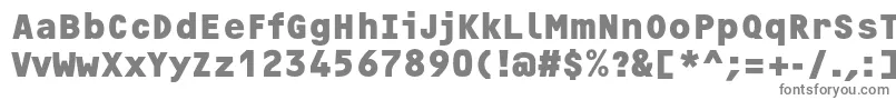 フォントOcrfBoldc – 白い背景に灰色の文字