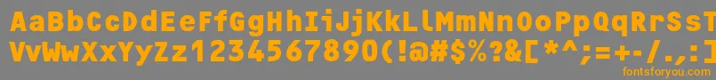 OcrfBoldc Font – Orange Fonts on Gray Background
