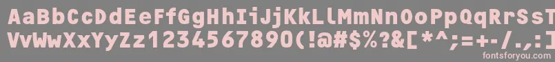 More about OcrfBoldc Font OcrfBoldc Font – Pink Fonts on Gray Background