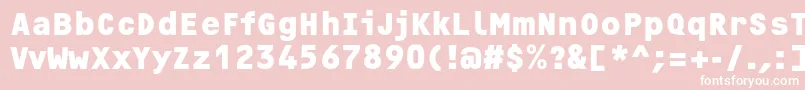 OcrfBoldc Font – White Fonts on Pink Background
