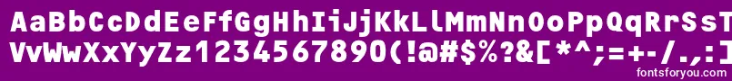 OcrfBoldc Font – White Fonts on Purple Background