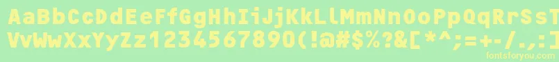 OcrfBoldc Font – Yellow Fonts on Green Background