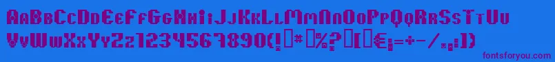 37kiloby Font – Purple Fonts on Blue Background